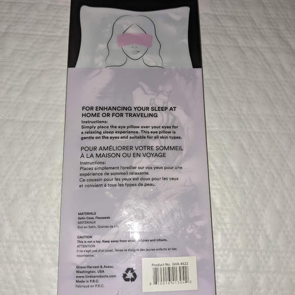 Satin Weighted Sleep Mask (unscented) - Picture 4 of 5